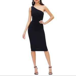 Dress the Population Black One Shoulder Dress